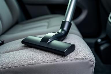 Professional car vacuuming service for carpets and seats