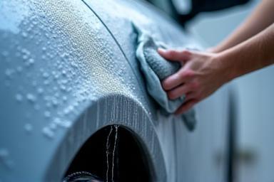 Gentle exterior car wash at Sparkle Car Wash