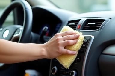 Thorough interior car cleaning service